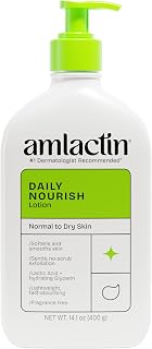 Amlactin Daily Nourish Body Lotion, 12% Lactic Acid, 14.1 oz | 12% lactic acid body lotion exfoliates and moisturizes dry skin to help reveal softer, smoother daily hydration.