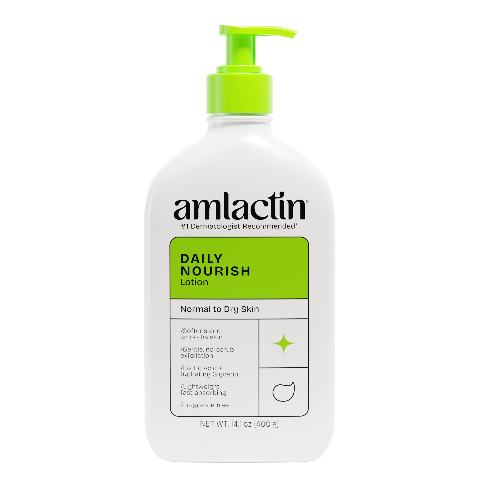 Amlactin Daily Nourish Body Lotion, 12% Lactic Acid, 14.1 oz | 12% lactic acid b
