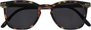 OPULIZE Bex Sun Reader Glasses Large Square Cool Designer Frame Spring Hinges Scratch-Resistant Tinted Lens UV400 Protection Brown Tortoiseshell Matte Black Temple Men Women S64-2 +2.00
