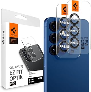 Spigen Camera Lens Protector for Galaxy S25 - Black [2 Pack]