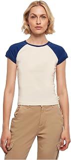 Urban Classics Women's Tb5075-ladies Organic Stretch Short Retro Baseball Tee T-Shirt (Pack of 1)