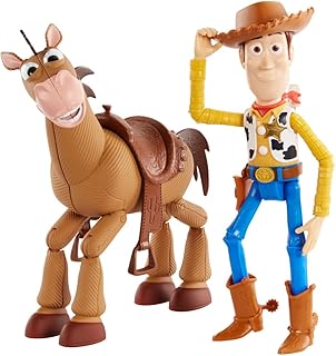 Mattel Disney and Pixar Toy Story 4 Woody & Bullseye ​ | 2-Character Pack, Movie-Inspired Figures, Relative Scale for Storytelling Play (Amazon Exclusive)