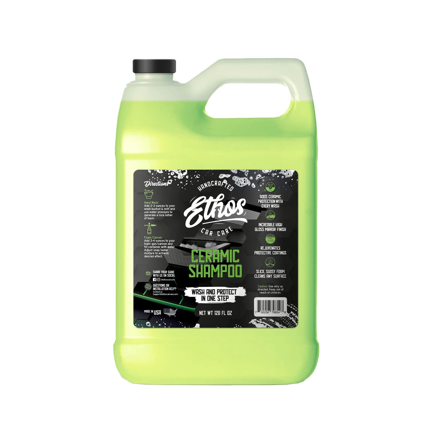 Ceramic Car Shampoo - Slick Car Wash Soap for Ceramic Coatings - pH-Balanced Car