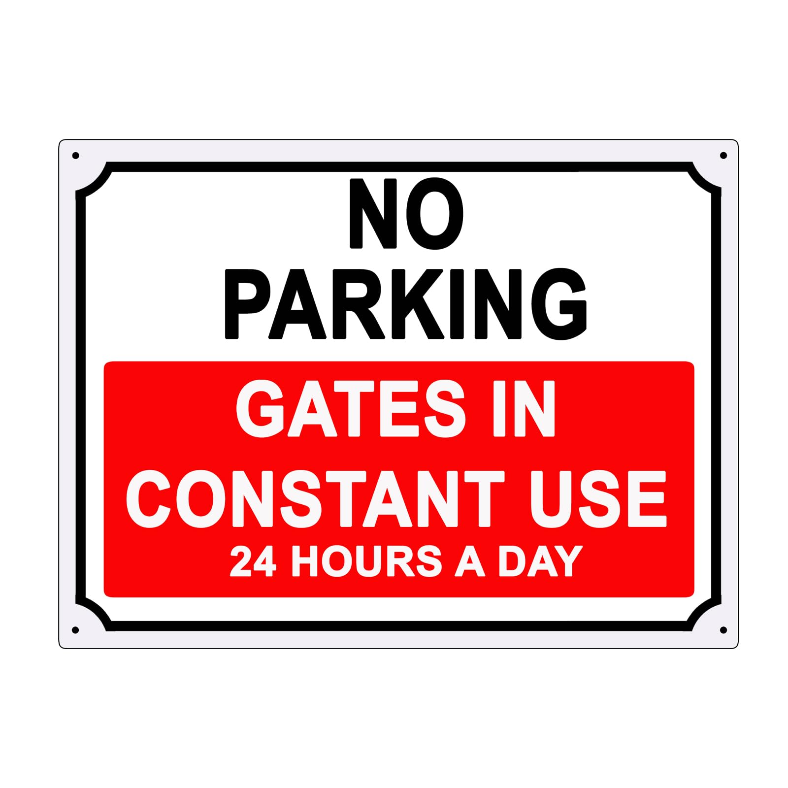 No Parking Gates In Constant Use, Sign. Tough, Durable and Rust Proof Weatherpro