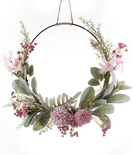 Door Wreath,41cm Decor Artificial Flower Decoration for Spring Wedding Wreath Large Front Door Wall Hanging