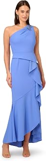 Adrianna Papell Special Occasion Women's Beaded Knit Crepe Gown Dress