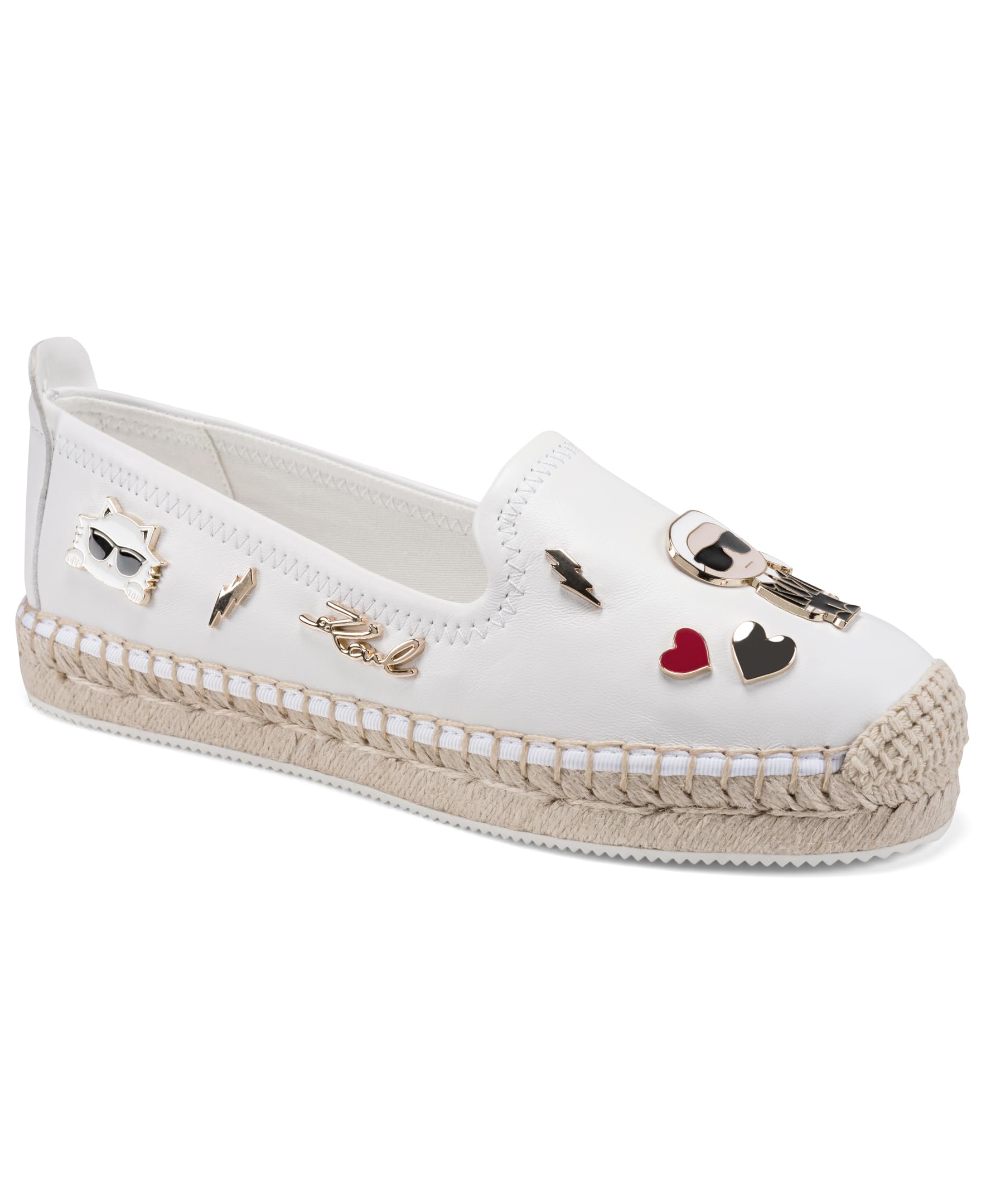 Karl Lagerfeld Women's Michaela Slip On Espadrille Sandal Shoes
