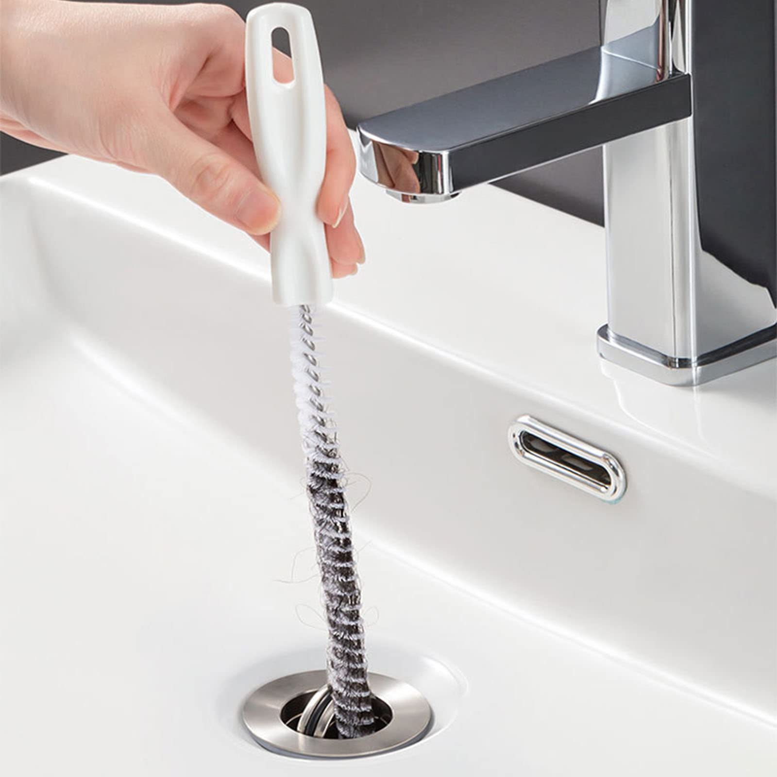 KEYRI 3Pcs Sink Cleaning Brush Flexible Drain Waterpipe Dredge Tool Tube Overflo