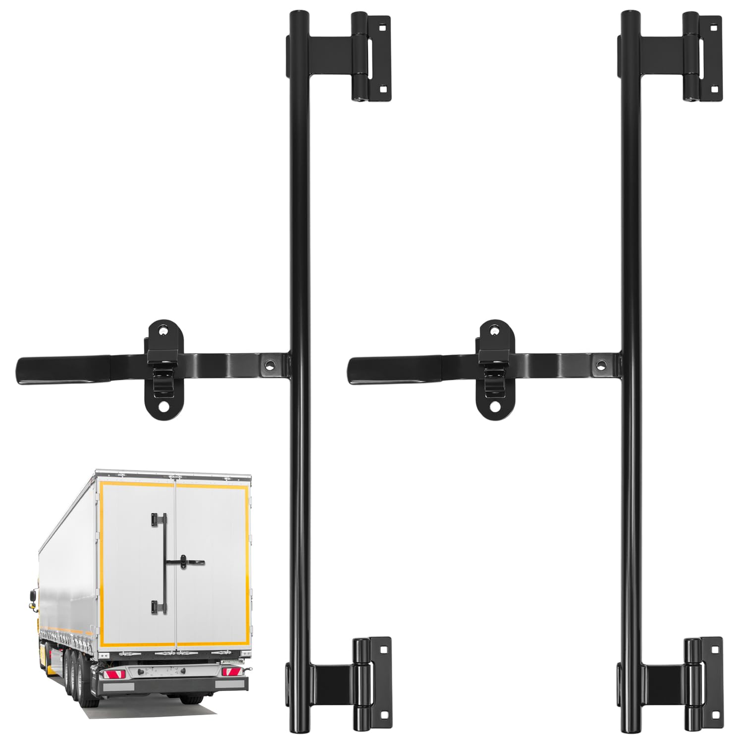 QWORK 36" Trailer Swing Door Hinged Cam Bar Lock for Enclosed Trailer Door Latch