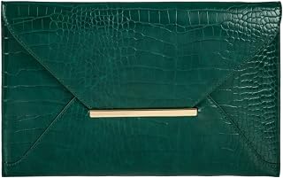 JNB Flat Crocodile Pattern Envelope clutch