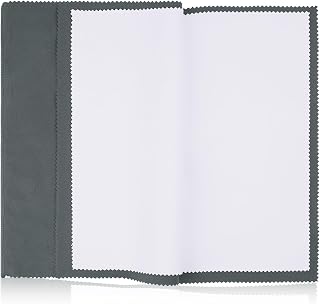 2PC X-Large 12x10'' Double Layer Jewelry Polishing &amp; Buff Cloths (Grey) | Safe Ingredient No Harm, Works on Silver, Gold, Effective Removing Tarnish yet Gentle, Durable Safe Reusable All in One