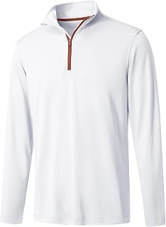 M MAELREG Quarter Zip Golf Pullover Men Dry Fit Long Sleeve Performance Wicking Mock Neck 1/4 Zip Pullover Mens Sweatshirt