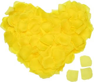 1200 Pcs Yellow Artificial Silk Rose Petals for Wedding 5x5cm Wedding Centerpieces Party Decor