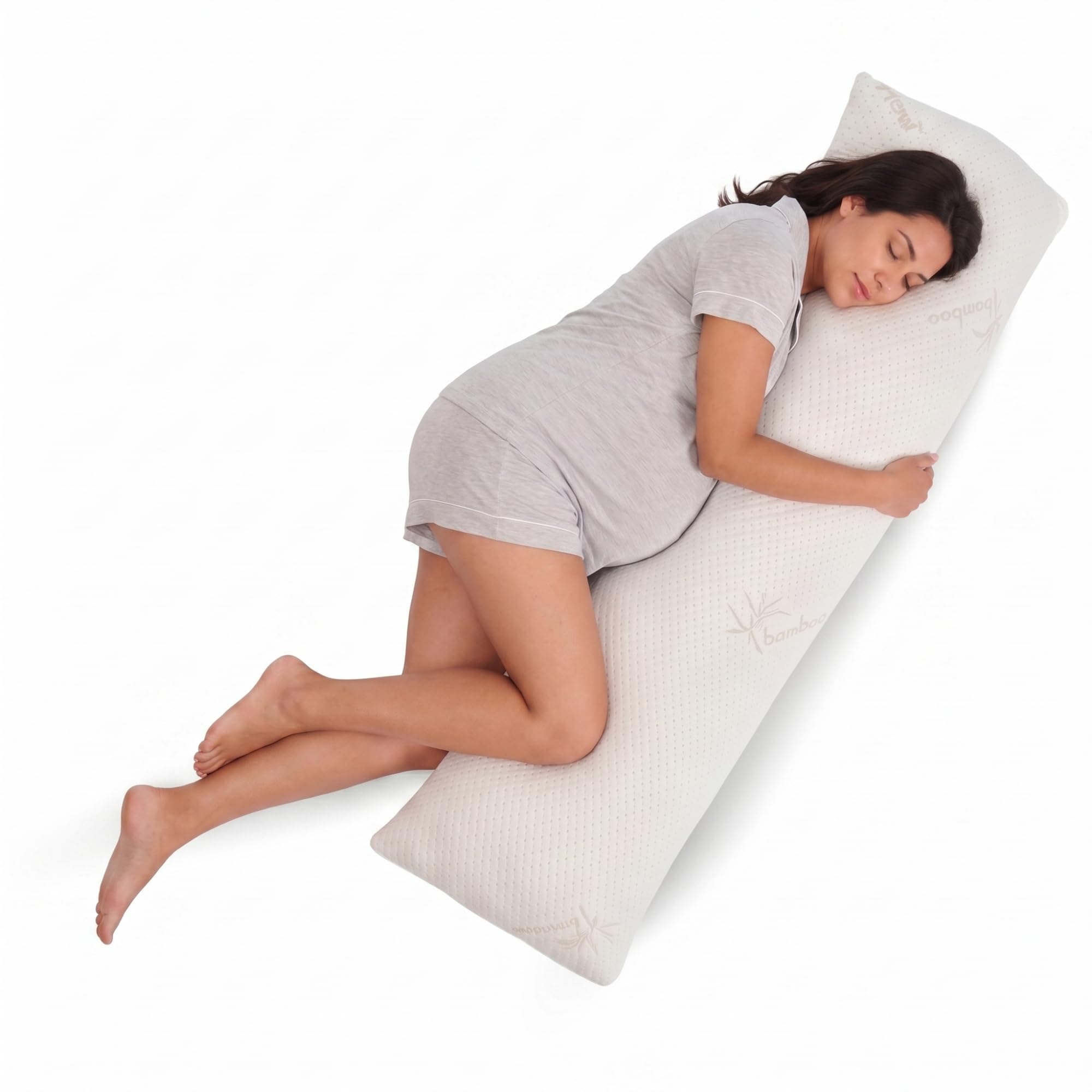 Snuggle-Pedic 18x54 Down Alternative Maternity Body Pillow for Side Sleeper | Co