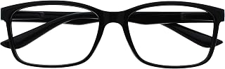 OPULIZE Reading Glasses Black Readers Large Designer Style Men's R83-1 +1.50