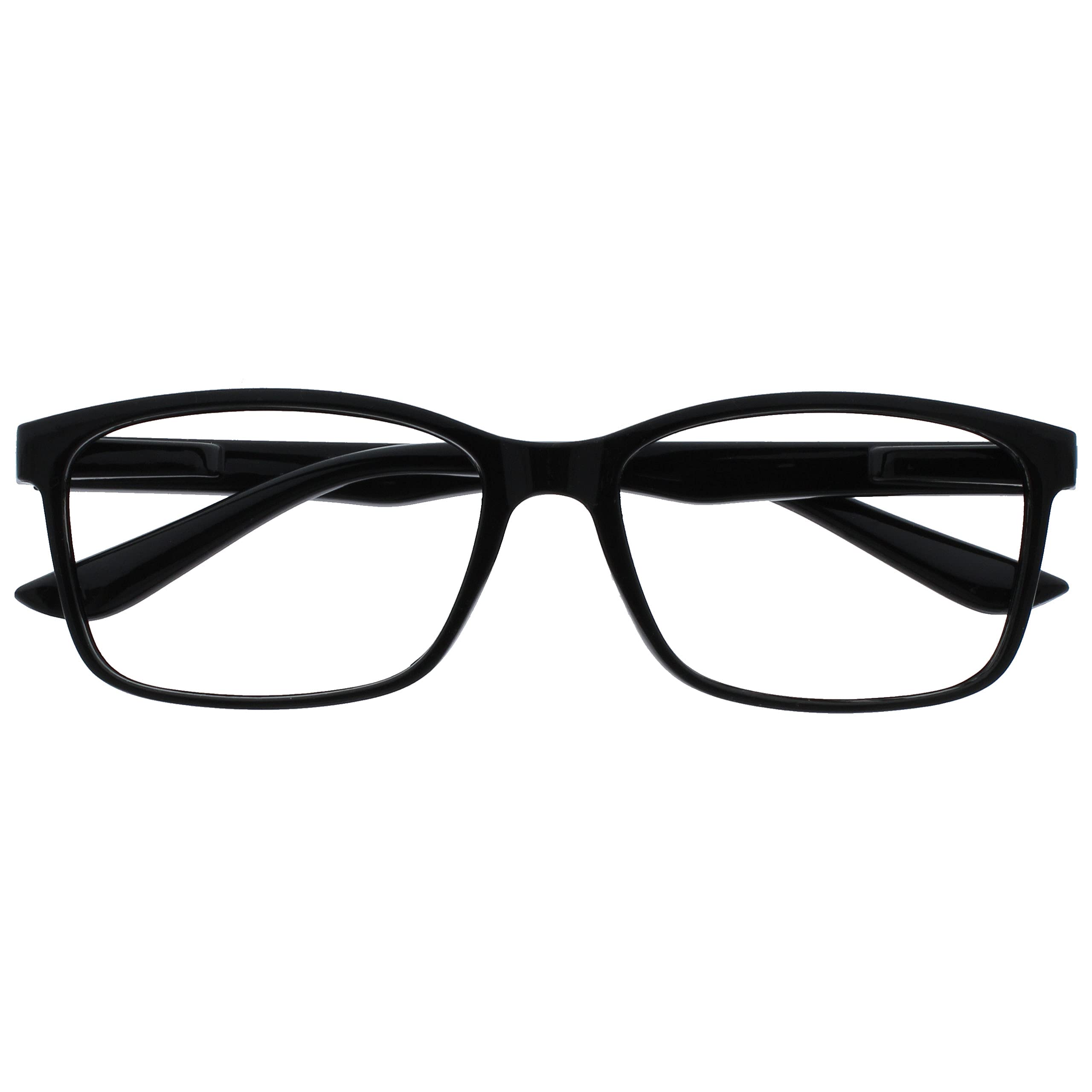 OPULIZE Reading Glasses Black Readers Large Designer Style Men's R83-1 +1.50