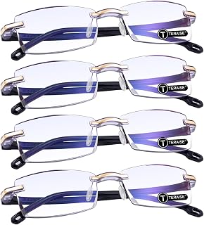 TERAISE Reading Glasses for Women/Men Anti-Blue Light Diamond-Cut Design