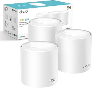 TP-Link Deco X10(3-Pack) AX1500 Whole Home Mesh WiFi 6 System | Wi-Fi Extender Booster, Covers up to 5,600 sq.ft, Connects 120 Devices, Seamless AI Roaming, HomeShield, Alexa Compatible