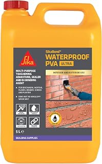 Sika SikaBond Exterior Grade Waterproof PVA Ultra, 5 Litre | Suitable For Internal And External Use – Multipurpose – Easy To Use – D3 Bonding Agent