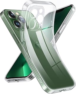 Supdeal Transparent Crystal Case for iPhone 13 Pro, Silicone Case Anti Yellow Case Bumper Military Anti-Shock Protective Layer Camera Case Lightweight Ultra Thin Slim, 6.1 Inches, Transparent