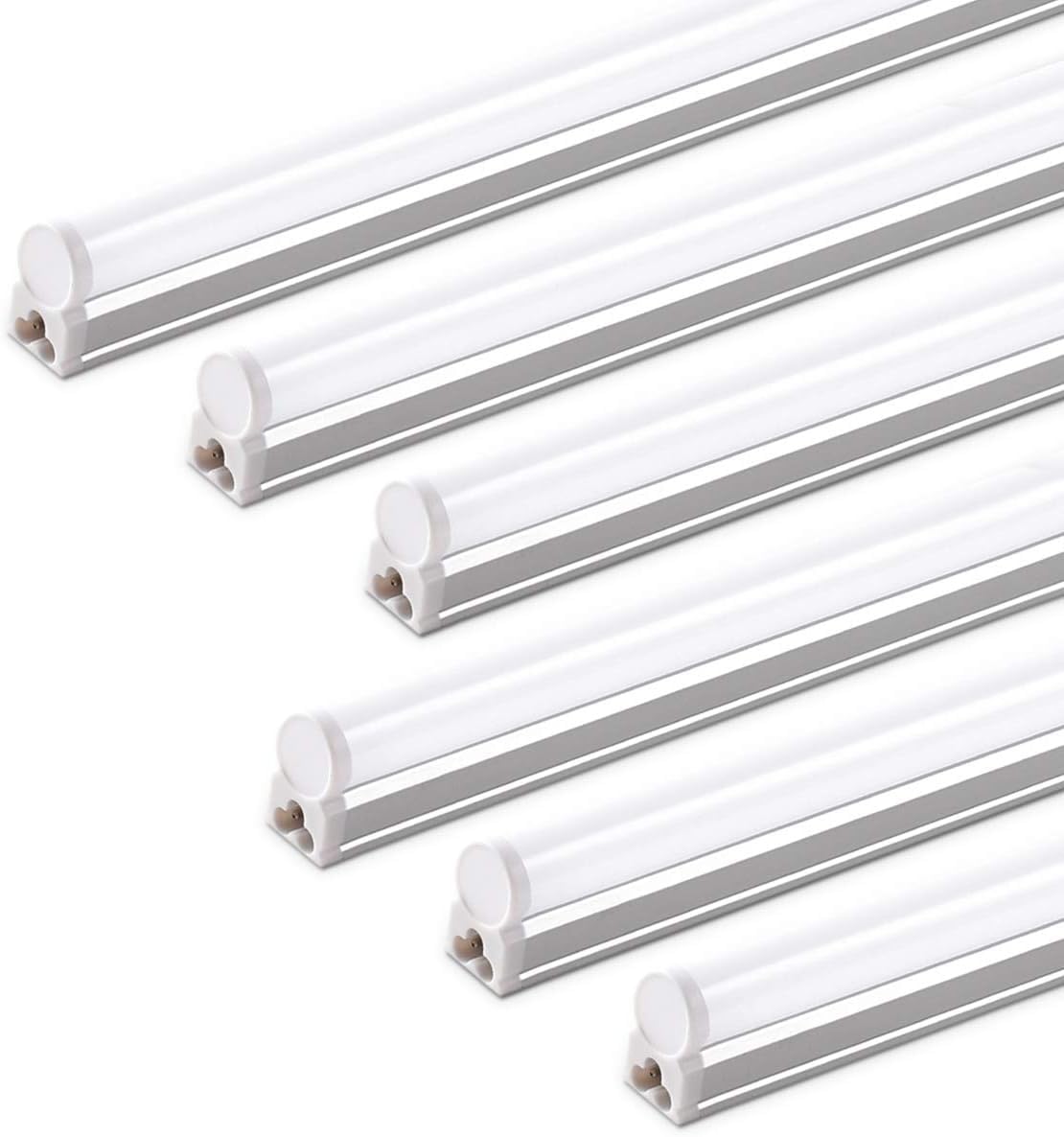 (6 Pack) Barrina T5 LED Shop Light Plug and Play, 4FT, 2200lm, 6500K (Super Brig