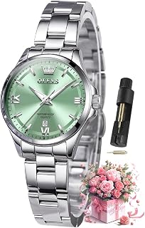 OLEVS Watches for Women Diamond Luxury Elegant Stainless Steel Ladies Watch