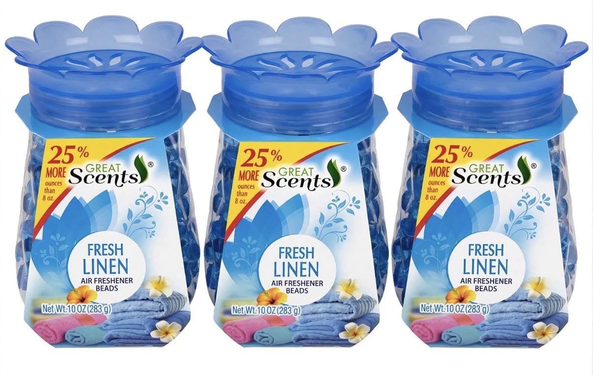 Wizard great scents gel crystal beads Air Freshener, 10 oz, fresh linen (Pack of