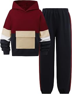 GEMLON ボーイズ パーカー コントラスト スウェットシャツ スウェットパンツ ボーイズ 服 6-14歳