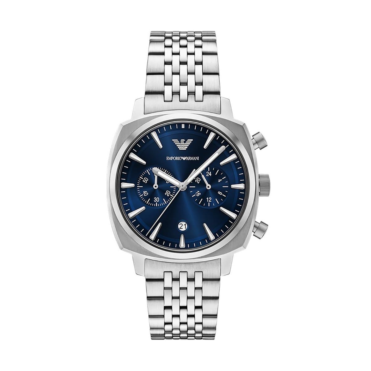 Emporio Armani Men's Watch, Quartz Chronograph Movement and 40 mm Case with Stai