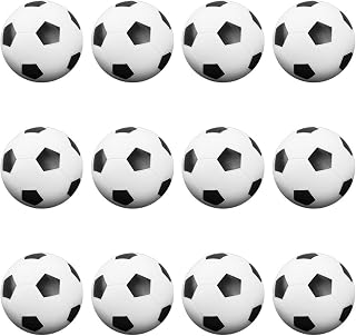 Brybelly Foosball Balls - Red Textured, Black & White Soccer, White, Glow Balls – for Standard Foosball Tables & Classic Tabletop Soccer Game Balls