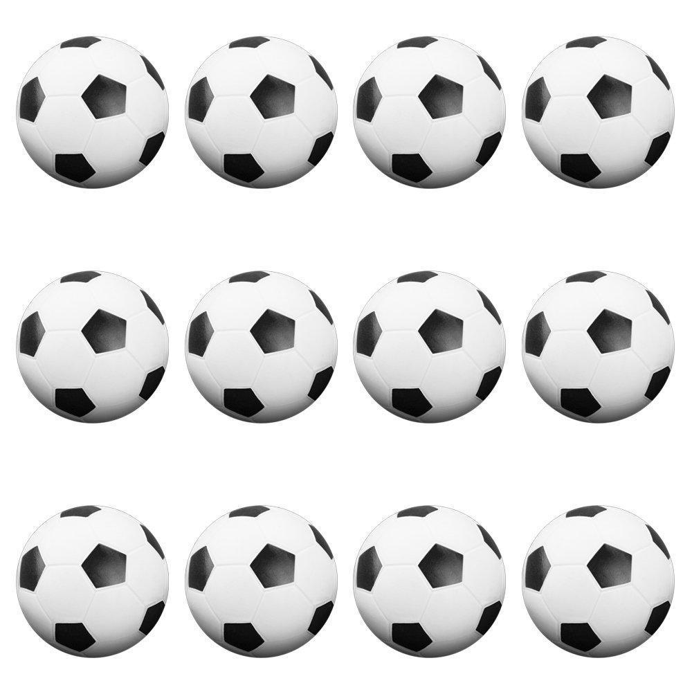 Brybelly Foosball Balls - Red Textured, Black & White Soccer, White, Glow Balls 