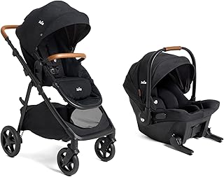 Joie Ginger Pramette Stroller & Mint Latch Infant Car Seat Travel System | Baseless infant car seat with rigid LATCH, stroller with built-in pramette, height-adjustable seat, newborn to toddler