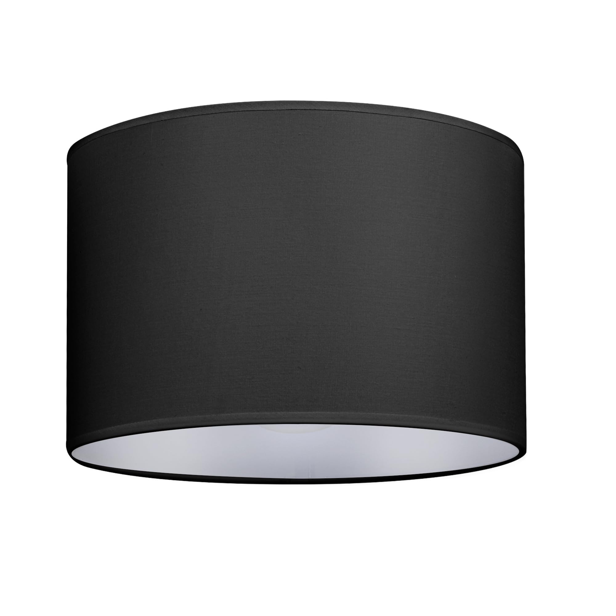 GIGGI Fabric Lamp Shades, 8" Black Light Shade, Modern Lampshades for Ceiling Li