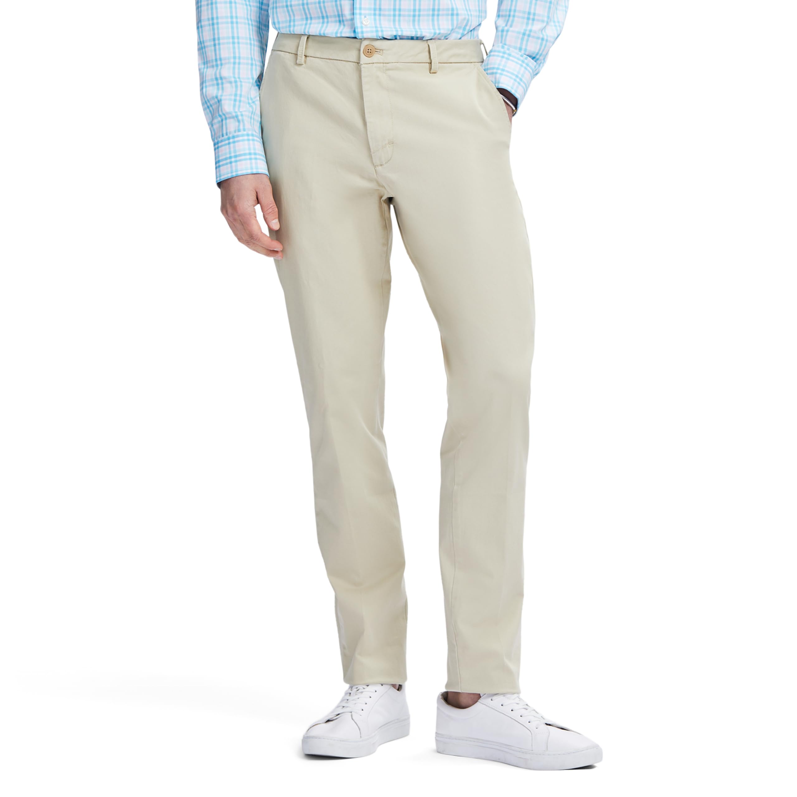 Izod Saltwater Stretch Flat Front Slim Fit Chino Pant – Classic, Stylish – Men's