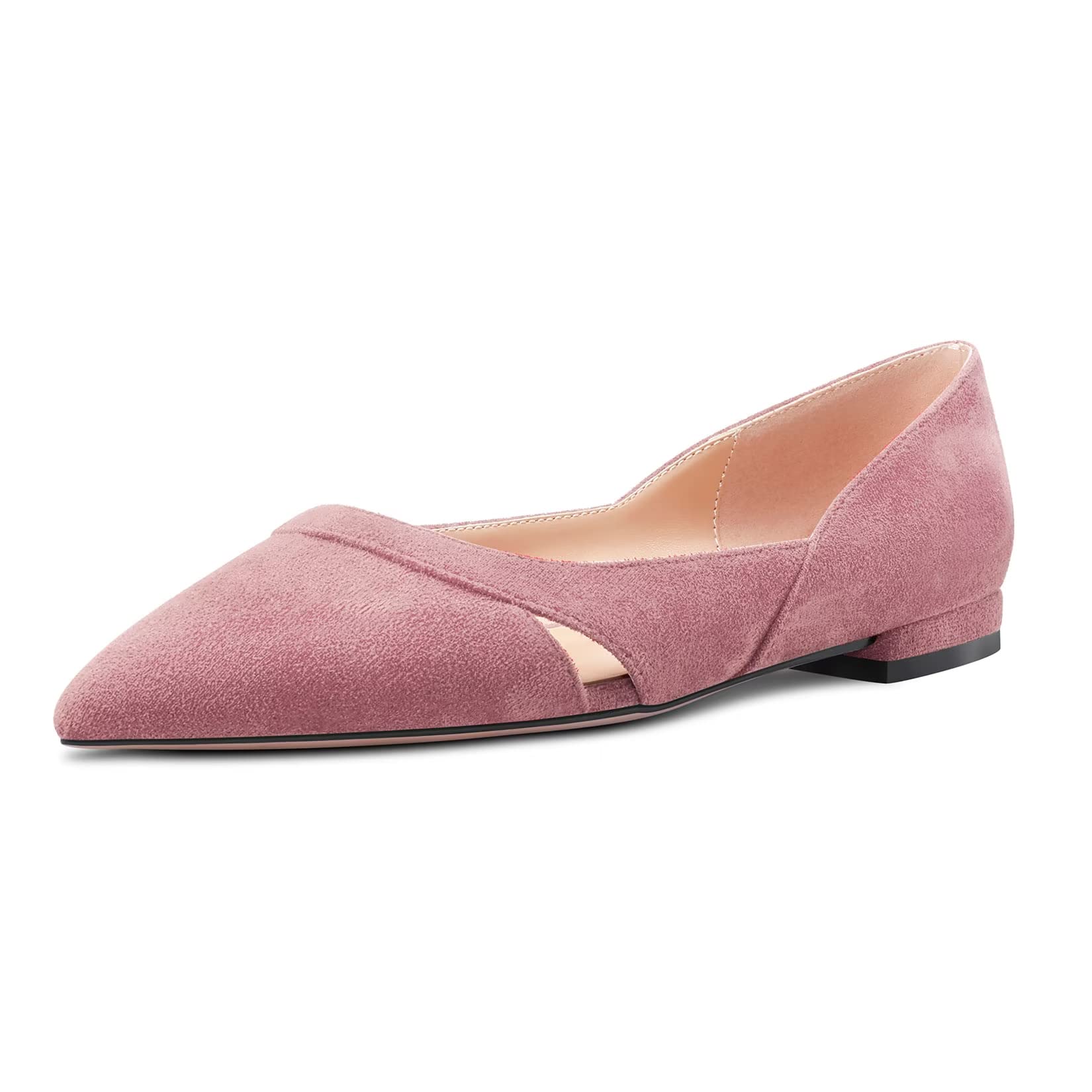 Castamere Women's Low Heel Heel Pointed Toe Slip-On Pumps Wedding Classic 1 CM H