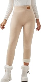 JK SUE JONES Fleece Lined Leggings Winter-Warm Thick Pants Women