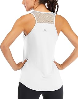 Canotte da allenamento per le donne in rete traspirante Racerback Tank Top Muscle Tank Backless Canotta da corsa
