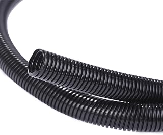 Alex Tech 25ft - 1/4 inch Split Wire Loom Tubing - Black