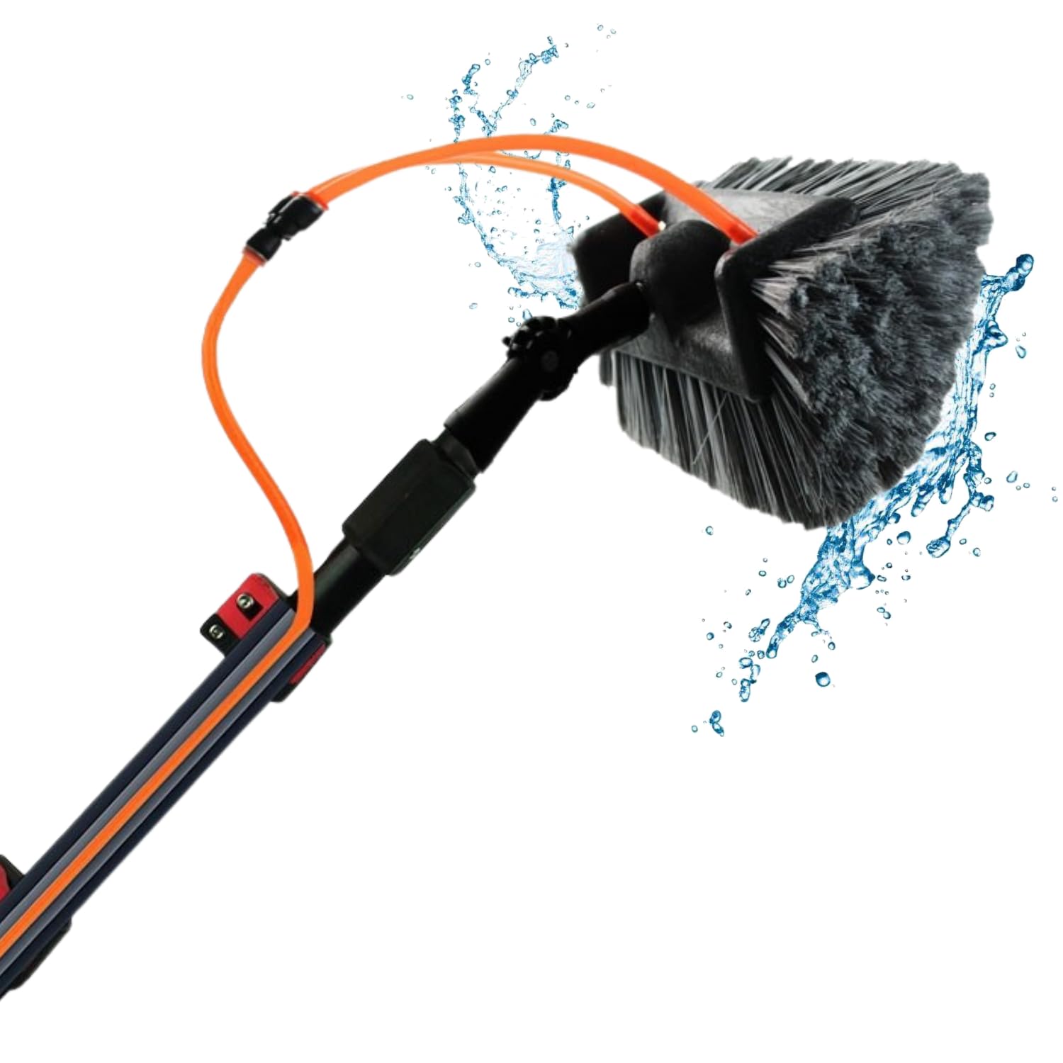Aquascopic Telescopic Pole with 5 Surface Water Permeable Brush and Internal Wat