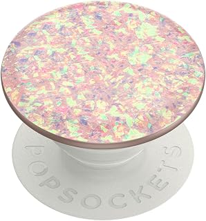 PopSockets Adhesive Grip for Smartphone, Stand, Easel, Rainbow - Iridescent Confetti Rose