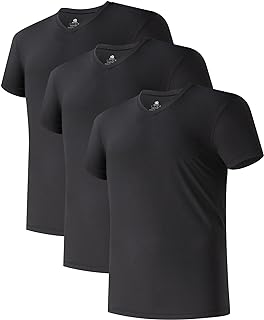 DAVID ARCHY Underarm Men's Underarm Tank Tops with Round Neck V-Neck or Short Sleeves Soft White Black Grey