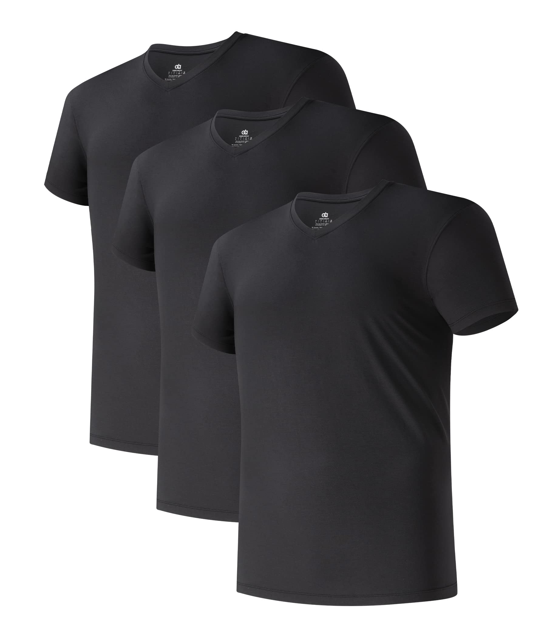 DAVID ARCHY Underarm Men's Underarm Tank Tops with Round Neck V-Neck or Short Sl