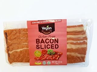 Vegan Select Plant-Based Bacon Strips, Rich Smoky Flavor, Non-GMO Soy Protein, Gluten-Free & Vegan, Shelf Stable, Crispy Pan-Fry Slices, 5.6 oz