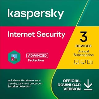 Kaspersky Internet Security 2023 | 3 Devices | 1 Year | Antivirus and Secure VPN Included | PC/Mac/Android | Amazon Subscription - Annual Auto-Renewal