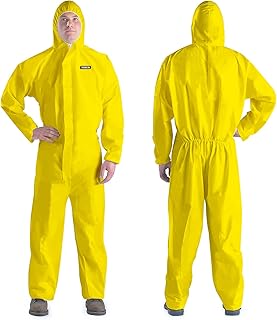 YIBER Hazmat Suits Disposable, Paint & Painter Suit, Disposable Coveralls | Full‑Body Disposable Protective Suit, Various Packaging Choices, Wide Application Scenarios, Ideal for Halloween painting