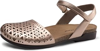 Athlefit Women's Summer Closed Toe Comfortable Flat Sandals