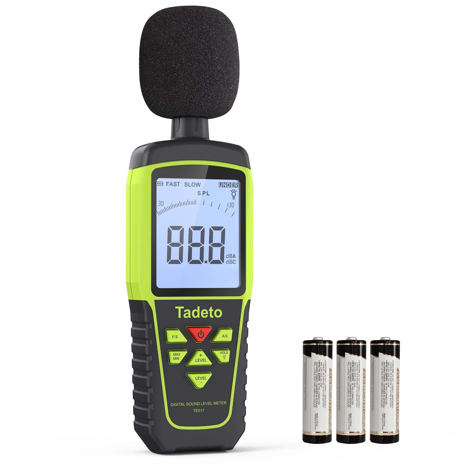 Decibel Meter, Tadeto Digital Sound Level Meter Portable SPL Meter 30dB to 130dB