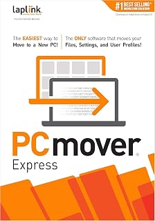 Laplink PCmover Express - Move your Users, Files and Settings from an Old PC to a New PC - Data Transfer Software - 1 Use License