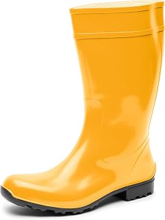 Ladeheid LA-967 LA-967 Ladies PVC Rain Boots - Waterproof, Sturdy and Comfortable, Non-Slip High Rubber Rain Boots, Easy Clean and Durable