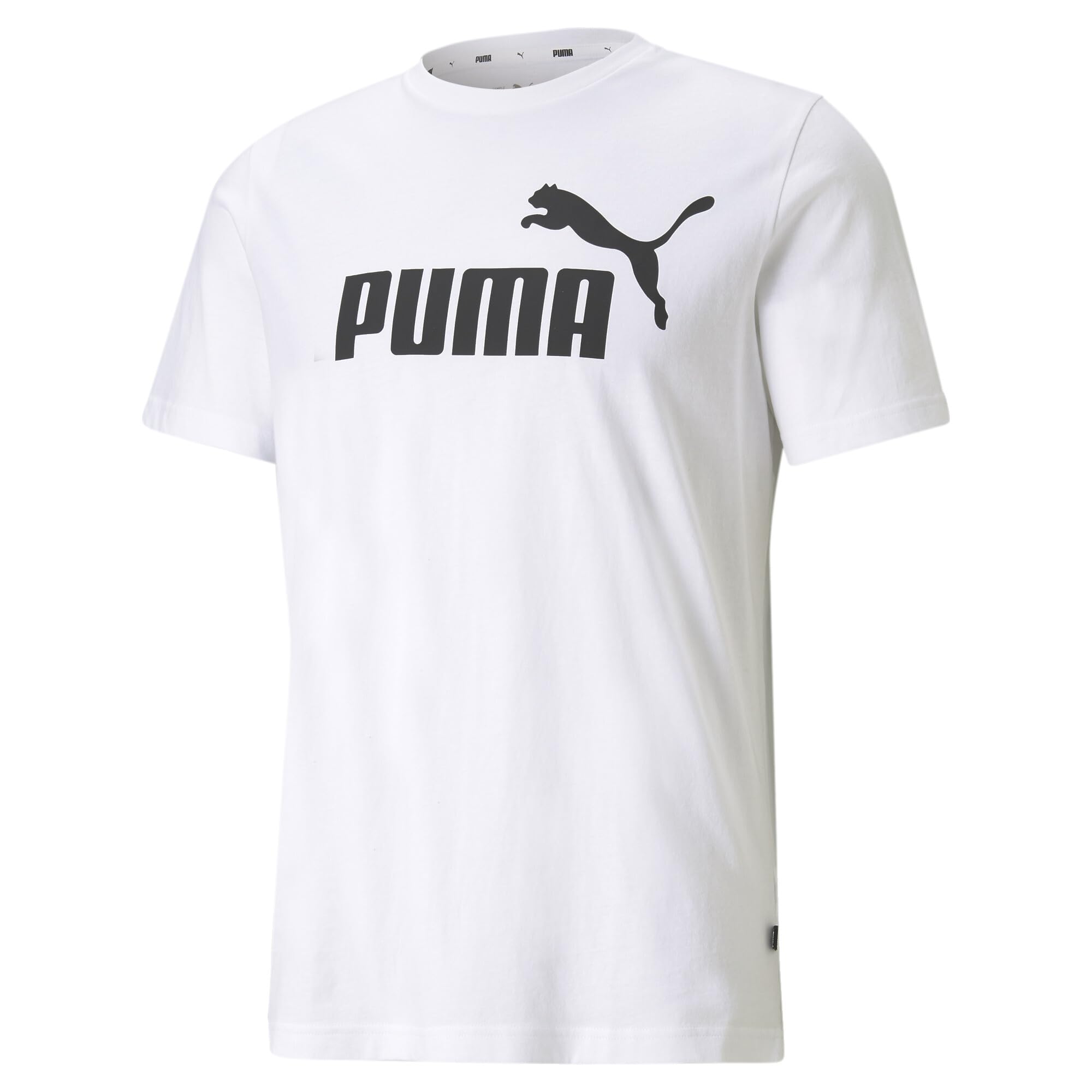 PUMA Herren Ess Logo Tee T-shirt, Puma White, XXL EU